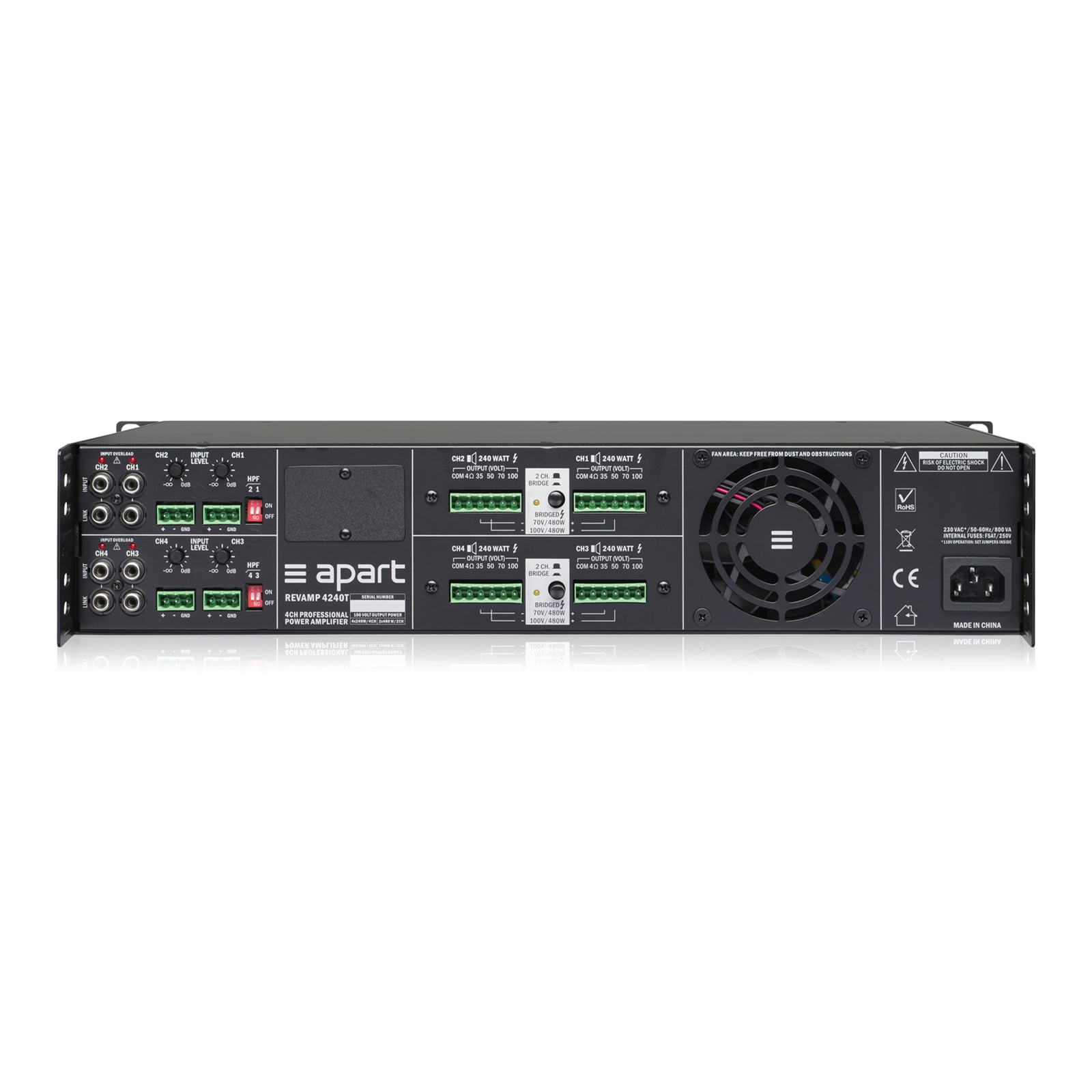 Трансляционный усилитель 4-х канальный Biamp REVAMP4240T
