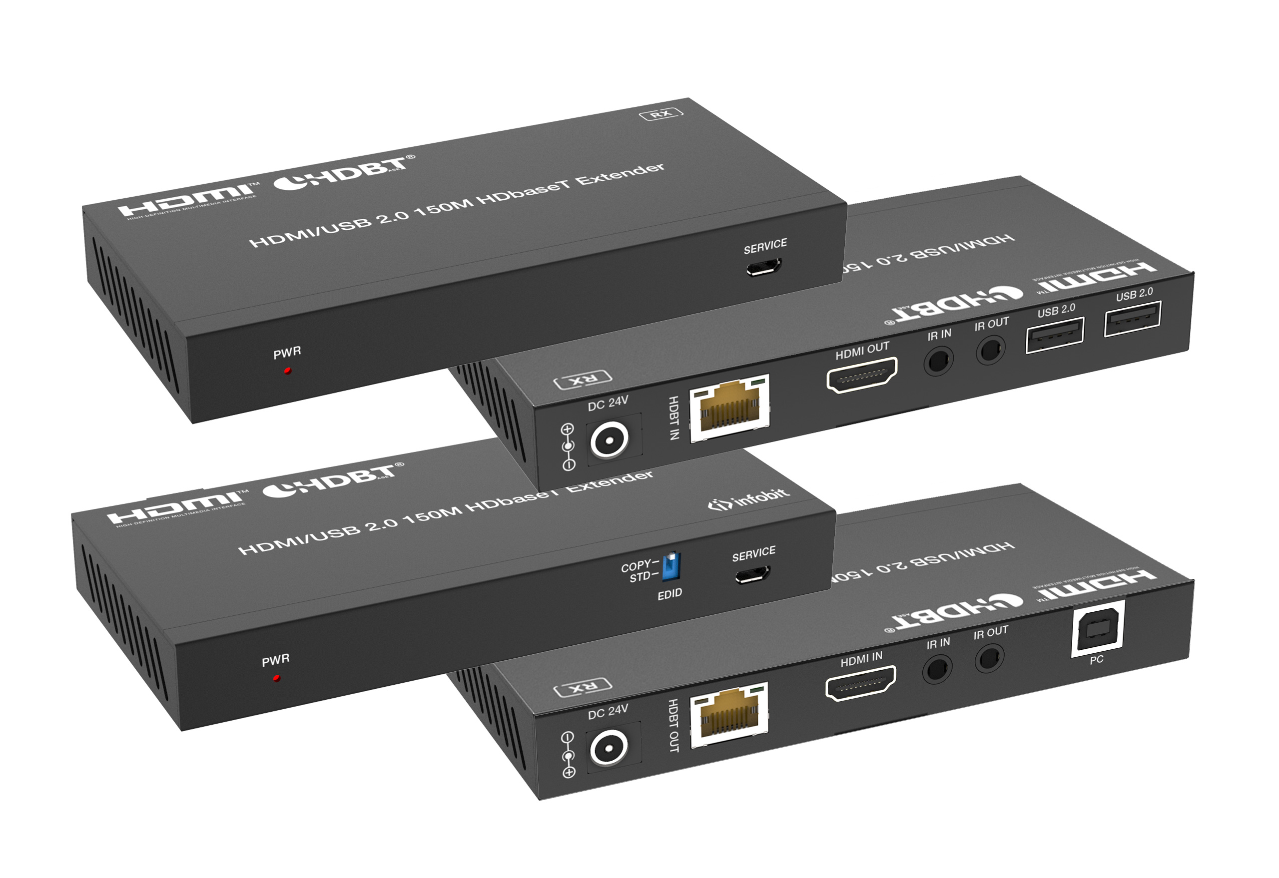 Приемо-передатчик Infobit iTrans E150U2 HDBaseT HDMI 18.0Gbps, 150m for 1080p, 120m for 4K/60Hz