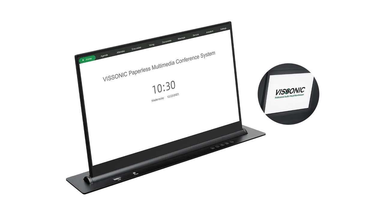 Моторизованный выдвижной монитор 17" c дополнительным экраном Vissonic VIS-17LDSC